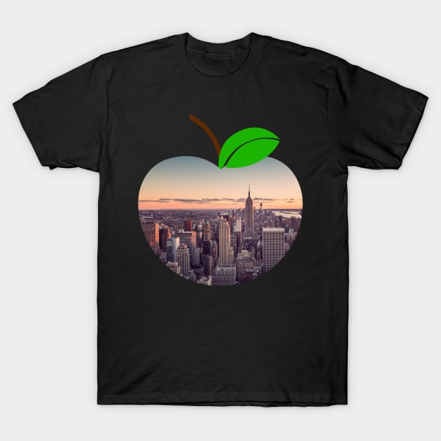 Manhattan Neighborhood New York Big City Apple T-Shirt by twizzler3b